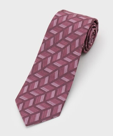 【縁起の良いネクタイ】PNJ矢羽根ストライプネクタイ