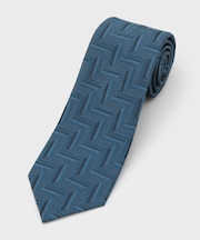 フィラメントシルク 網代文様シャドーストライプネクタイ