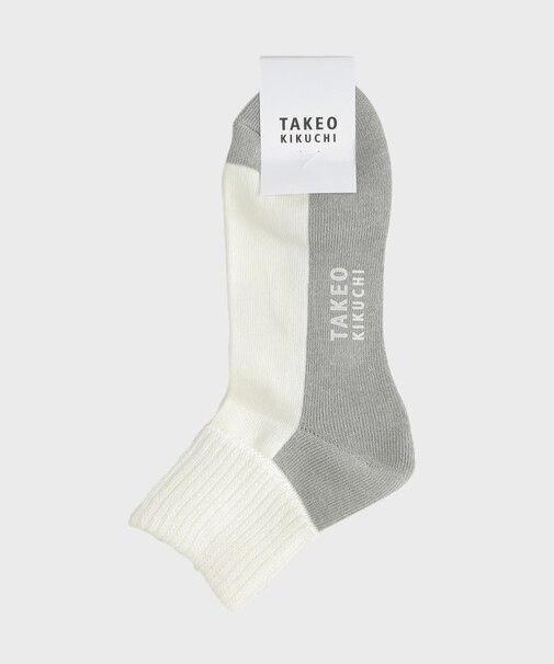 カラーブロック　ショートソックス