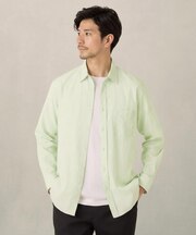 播州 ドビーストライプ フラワーシャツ