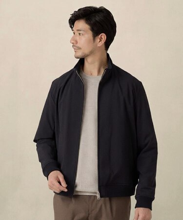 スタンドカラー ショート リブ ブルゾン