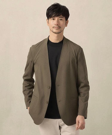 【ON／OFF兼用】ノーカラージャケット