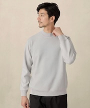 モックネック 鹿の子 ニット プルオーバー