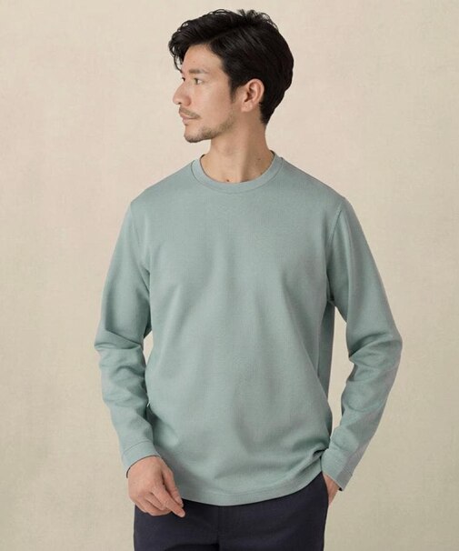 【尾州ファブリック】ジャガードカットソー