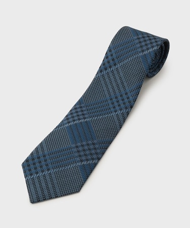 エリシルク グレンプレイドネクタイ