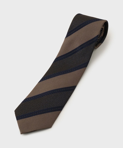 【タンザワシルク】柞蚕ストライプネクタイ