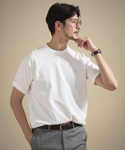 ワンストローク刺繍 半袖 Tシャツ