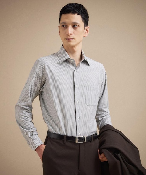 ハイゲージオックスストライプシャツ