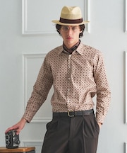 【BOWLER HAT LABEL】小紋ペイズリープリント 長袖シャツ