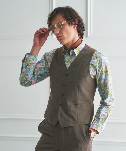 【BOWLER HAT LABEL】TWトロピカルシャンブレー JAZZベスト