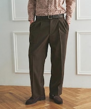 【BOWLER HAT LABEL】TWギャバジン ワイドイージースラックス