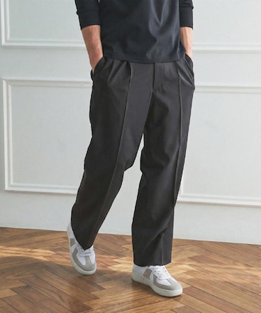 【BOWLER HAT LABEL】TWギャバジン ワイドイージースラックス