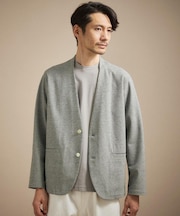 【抗菌防臭】バーズアイメッシュノーカラージャケット