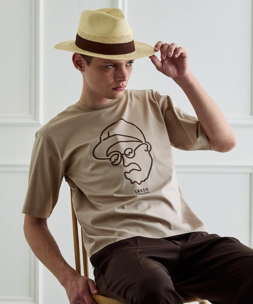 【BOWLER HAT LABEL】アイスクリアコットン ワンストローク 半袖Tシャツ