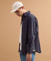 小紋プリントシャツ