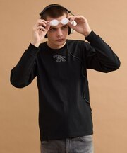 TK刺繍長袖丸胴Tシャツ