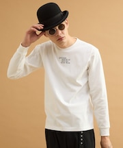 TK刺繍長袖丸胴Tシャツ