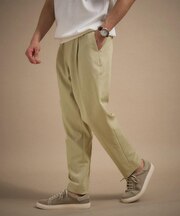 リネンライクカルゼイージーパンツ