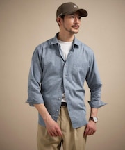 ハイブリッド リネン 七分袖シャツ