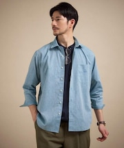 ハイブリッド リネン 七分袖シャツ