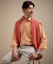 ハイブリッド リネン 七分袖シャツ