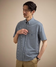 【接触冷感】 ジャージストライプ シャツ