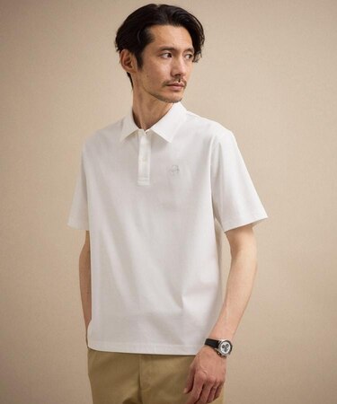 【接触冷感】アイスクリアコットン ワンポイント ポロシャツ