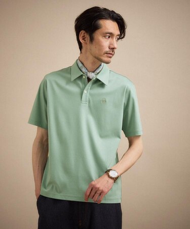 【接触冷感】アイスクリアコットン ワンポイント ポロシャツ