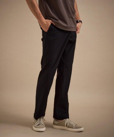 【接触冷感/吸汗速乾】サイドゴアウエスト ストレートパンツ