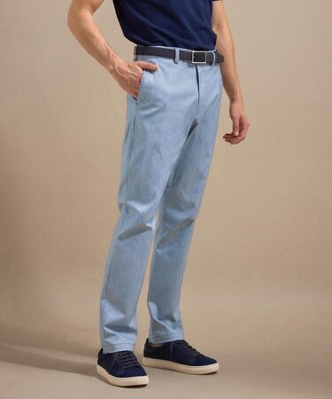 【銘品】播州織り ヘリンボン ストレートパンツ