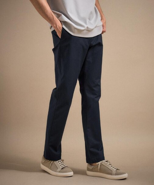 【銘品】播州織り ヘリンボン ストレートパンツ