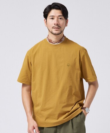 【汗染み軽減/接触冷感】フェイクレイヤード ワンポイント刺繍Ｔシャツ
