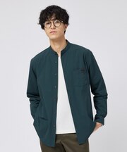 3Dナイロンストレッチ バンドカラーシャツ
