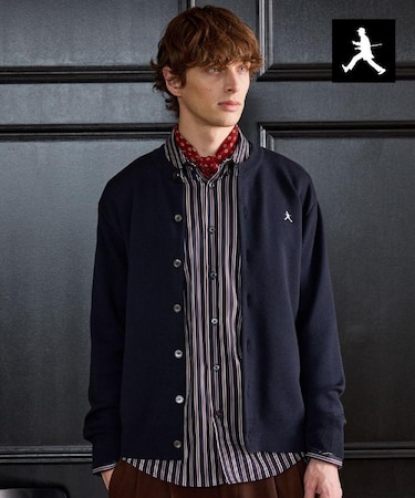 【BOWLER HAT LABEL】日本製クルーネックカーディガン