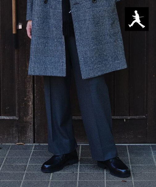 【BOWLER HAT LABEL】ウォームストレッチ ワイドパンツ