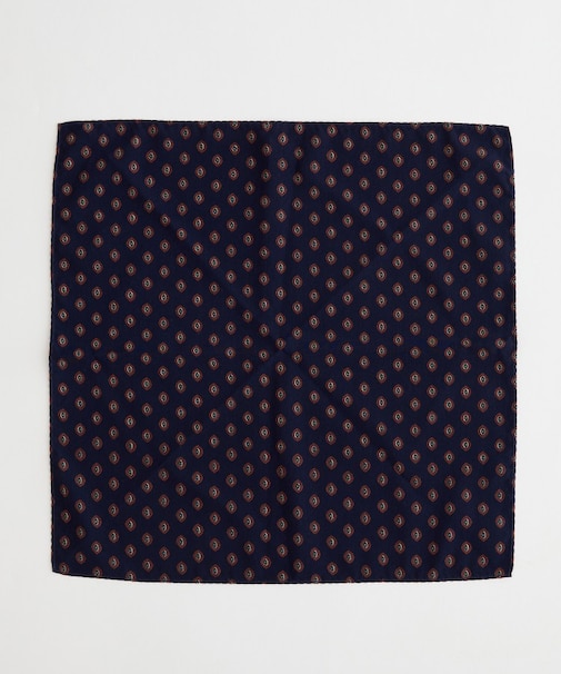 【BOWLER HAT LABEL】小紋プリントチーフ