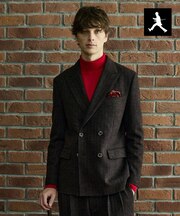 【BOWLER HAT LABEL】チョークストライプジャージ Wジャケット