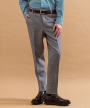 【Sサイズ~】ウール千鳥ストレッチ スラックス