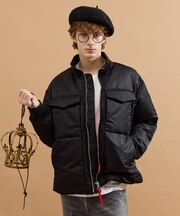 4パッチポケットMA-1ツイル ダウンブルゾン