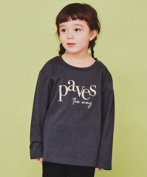 【120-150】ロゴプリントアソート長袖Tシャツ/洗濯機OK