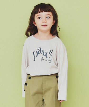 【120-150】ロゴプリントアソート長袖Tシャツ/洗濯機OK