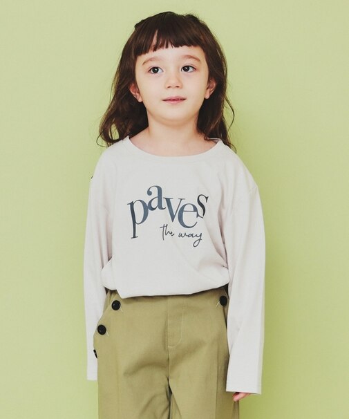 【120-150】ロゴプリントアソート長袖Tシャツ/洗濯機OK