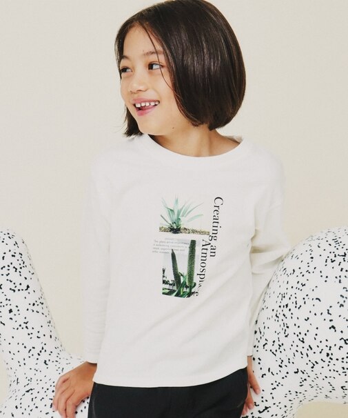 【110－160/親子リンク】オーガビッツコットンプリントTシャツ/洗濯機OK