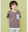 【110-160】レイヤー風ポケットTシャツ/洗濯機OK