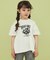 【110-150】シャーリングロゴTシャツ/ママとおそろい・洗濯機OK