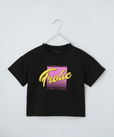【110－160】レトロロゴTシャツ/洗濯機OK