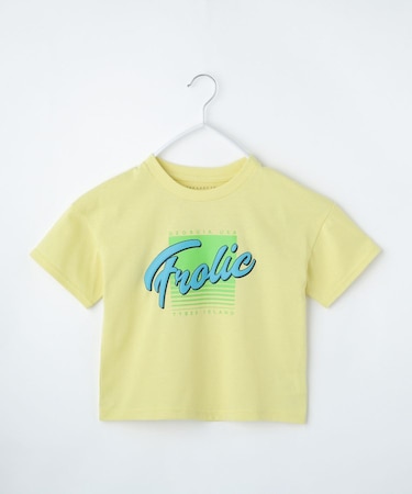 【110－160】レトロロゴTシャツ/洗濯機OK