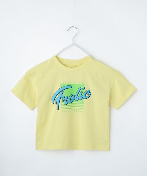 【110－160】レトロロゴTシャツ/洗濯機OK