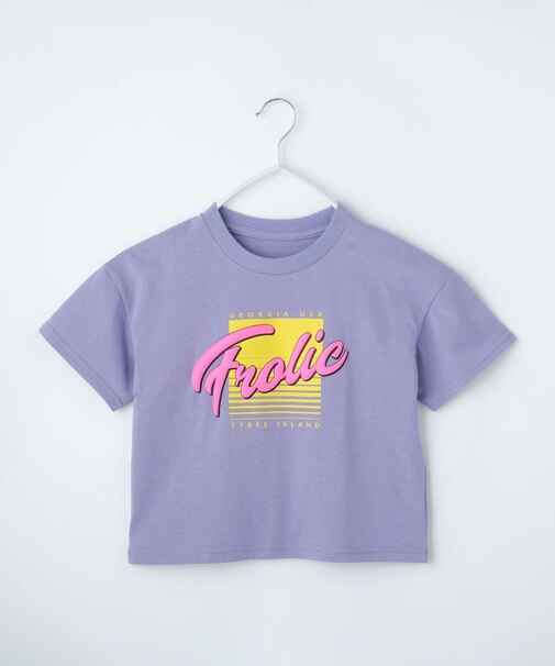 【110－160】レトロロゴTシャツ/洗濯機OK