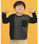 【110-160/洗濯機OK】切り替え長袖Tシャツ